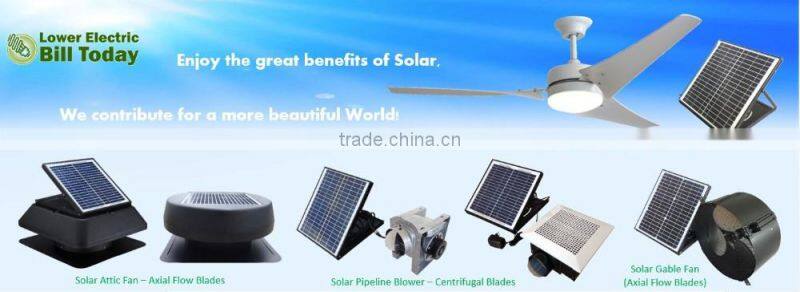 vent goods Ceiling Installation and Solar Power Source solar ceiling fan 12v DC fan