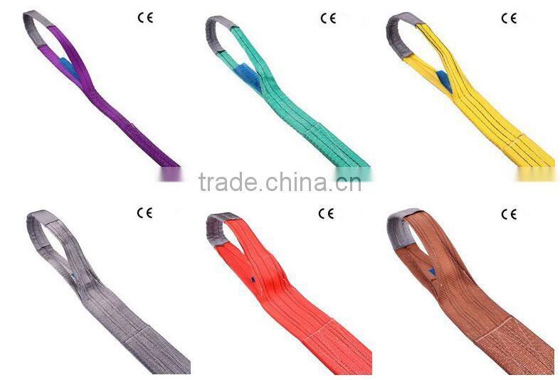 double layers flat eyes polyester lifting webbing sling