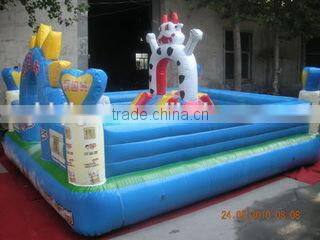 Airtightness inflatable PVC tarpaulin for playing castle