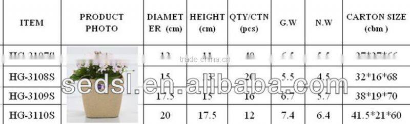 sand surface plastic flowerpot,bonsai pot,frosted garden planter