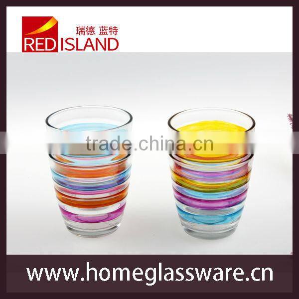 glass manufactory supply 8oz glass cup, hand -painted drinking glass tumbler,