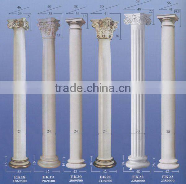 White Marble Roman Round Pillar