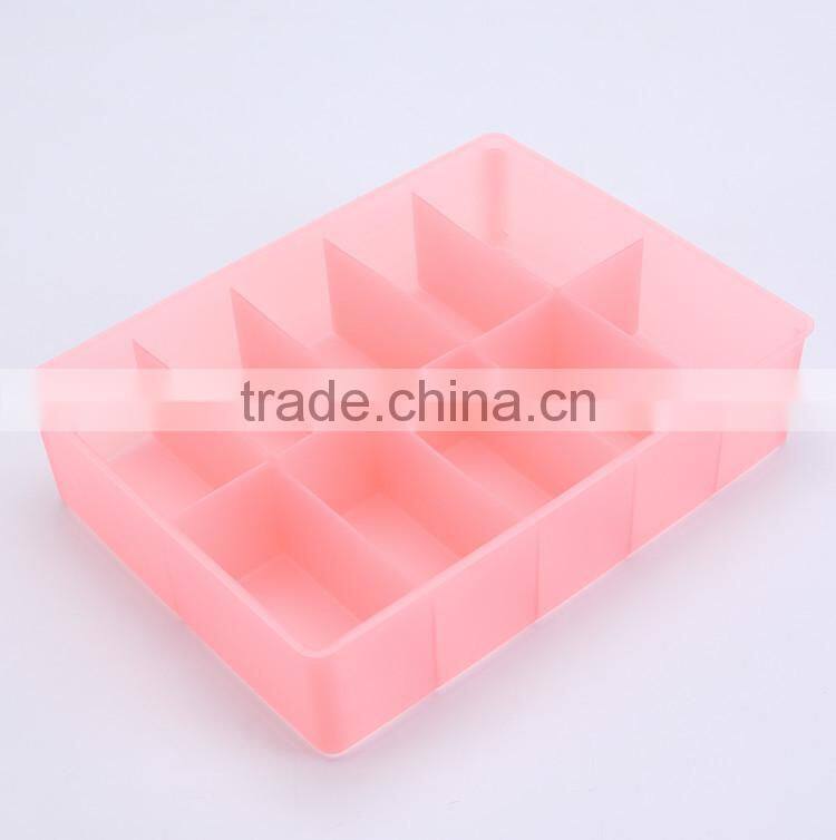 Hot Selling 10Grid Plastic Frosted Underwear Box