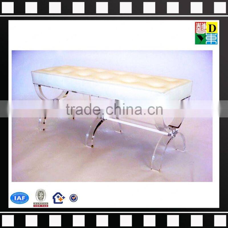 2016 comfort acrylic furniture sofa,brown fabric acrylic leg modern two seats sofa