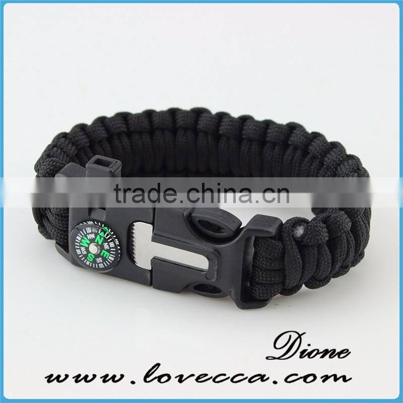 Wilderness survival guide braided military bracelets camping hiking gear