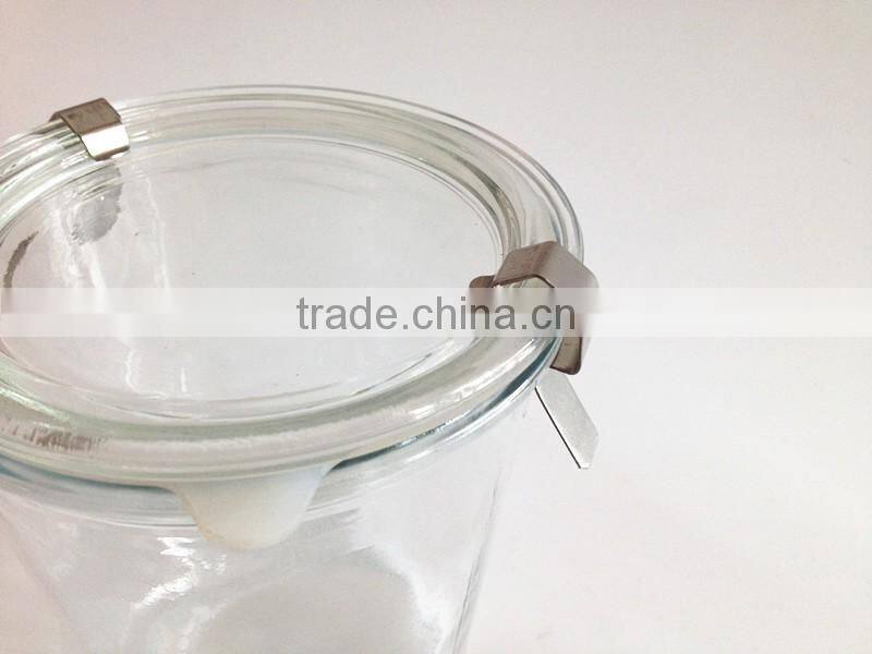 250ml capactiy tapered locked glass stash jar cans with glass lid