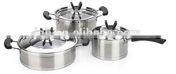 New Style Stainless Steel 6pcs cookware set/pot set