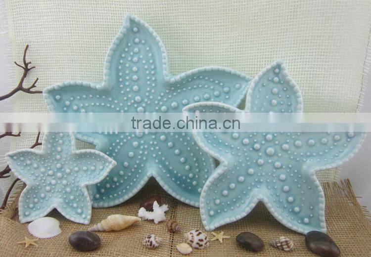 Sea horse shape ceramic chocolate plate