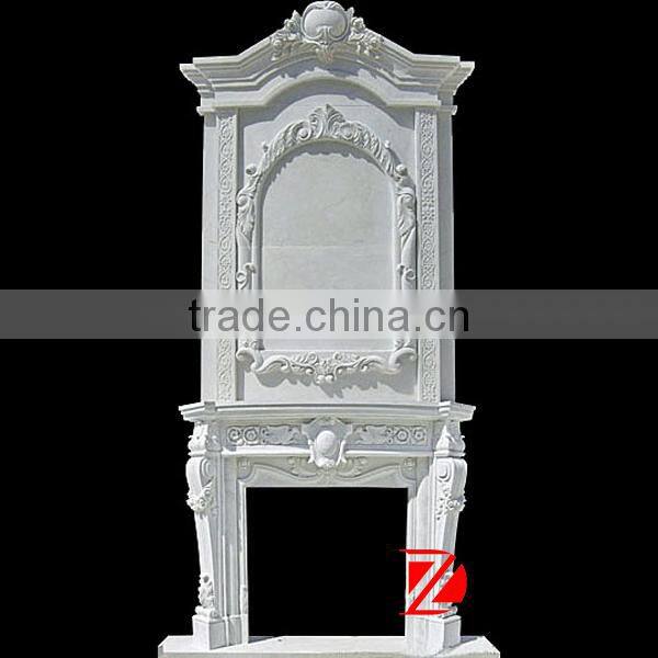 home decoration elegant double stone fireplace frame