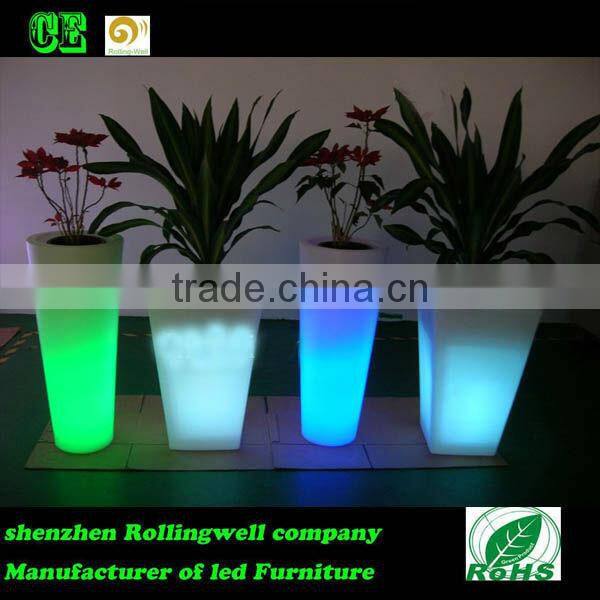 battery powered led flower pot lighting / led garden pot / led plant pot