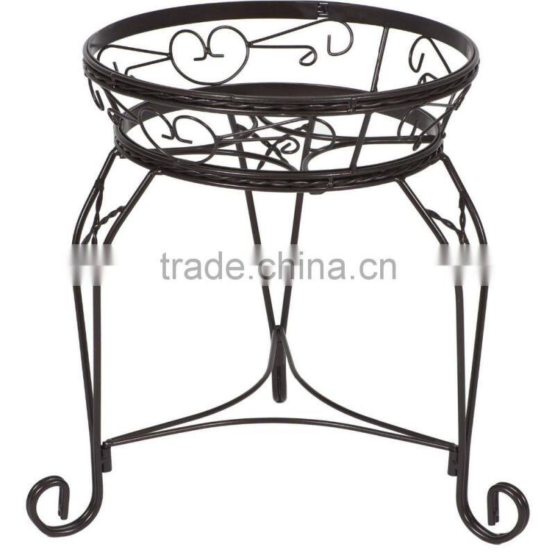 2016 Fashion high quality popular display black Metal wire flower pot stand
