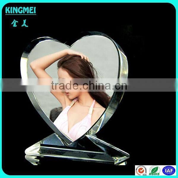Heart Shape Crystal Girls Photo Frame For Desktop Deco
