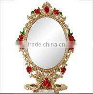 European-style Silver Antique table comestic mirrors with two sides