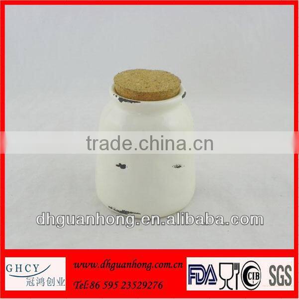 Ceramic Bottle with wooden lid