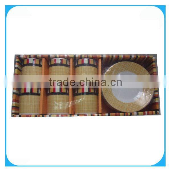 porcelain espresso cup & saucer with metal stand