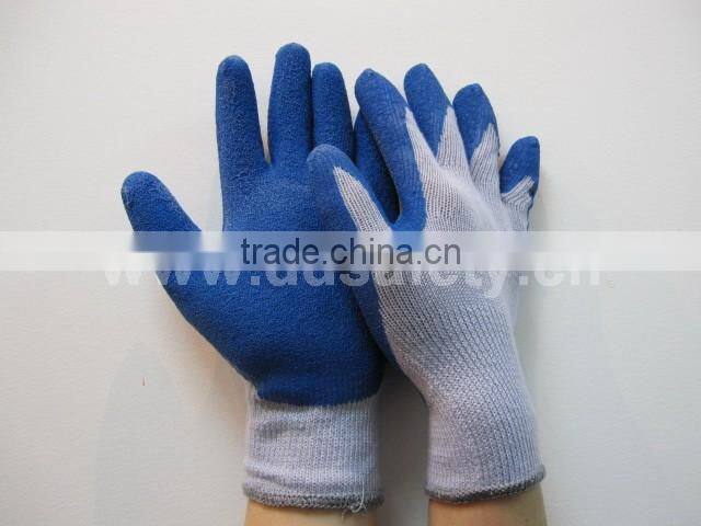 DDsafety Hot Sale Knitted With Latex Gloves Latex Cotton Gloves Working Gloves