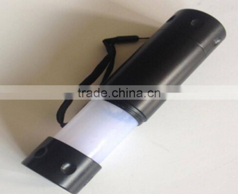 Led Aluminum Flashlight with Camping Lamp