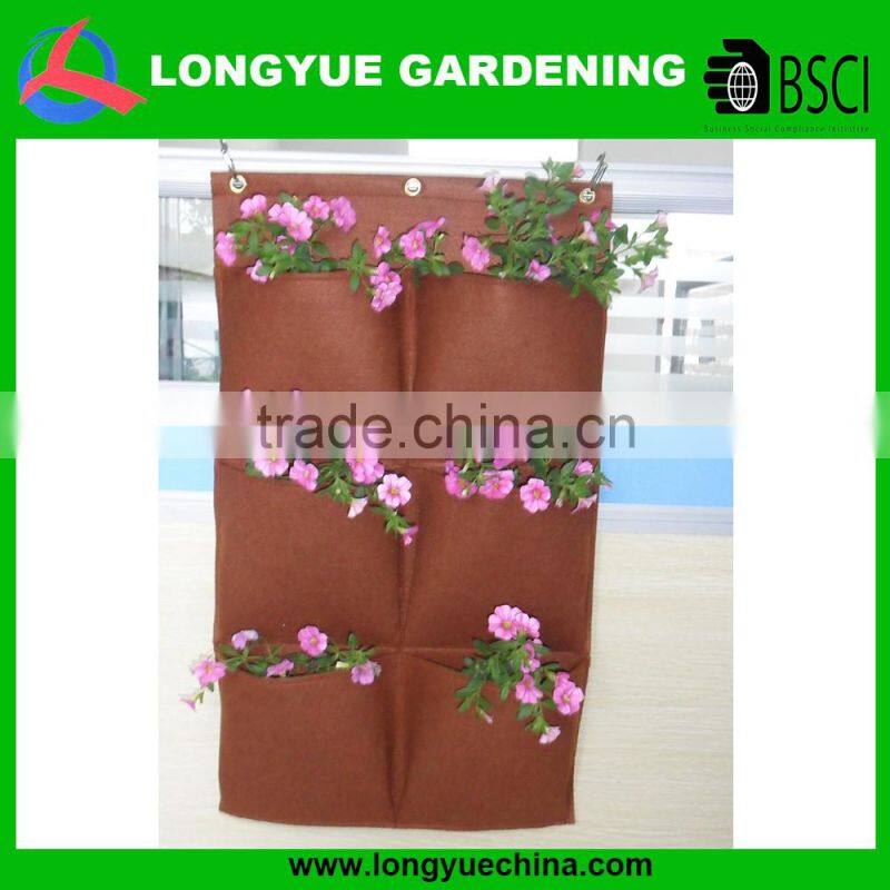 6-pocket hanging garden planter felt bags grow bags