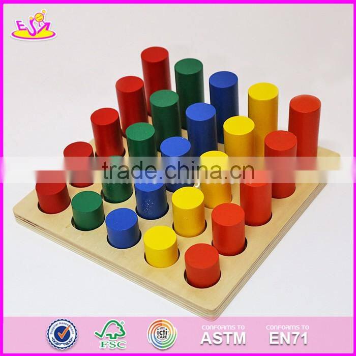2017 New design preschool blocks wooden montessori infant toys W12F012