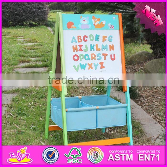 Best sale double-sided drawing board wooden learning toys for toddlers W12B102-S