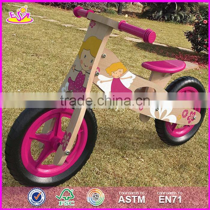 2017 Best original work kids ride on wooden balance no pedal bike for sale W16C174