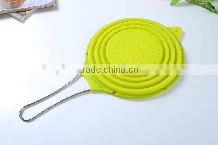 High quality silicone foldable colanders, Noodle basket, Pasta colander