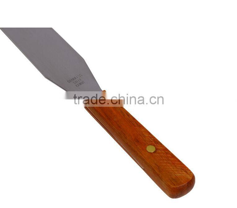 8" inch Toast bread Pizza cutter cake cutter knife stainless steel with wood hand German quality