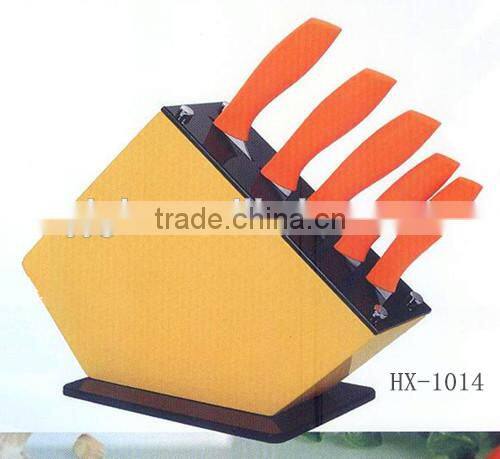 7pc knife set with block
