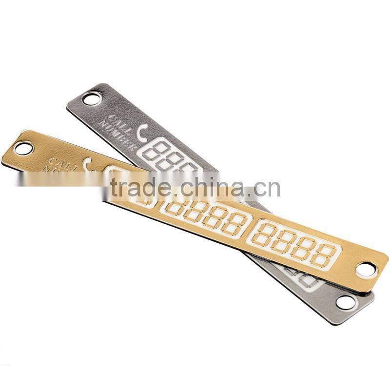 Temporary Car Parking Card Telephone Number Card Notification Night Light Sucker Plate Car Styling Phone Number Card