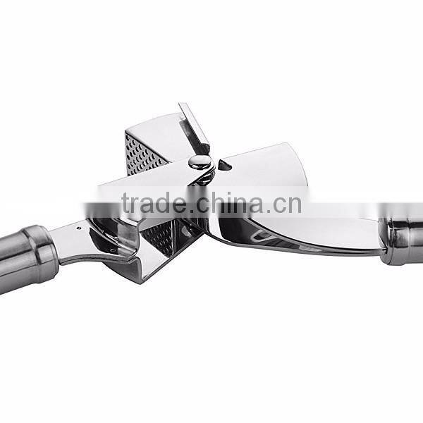 The Finest Quality Stainless Steel Garlic Press Mincer Peeler Brush Crusher Set