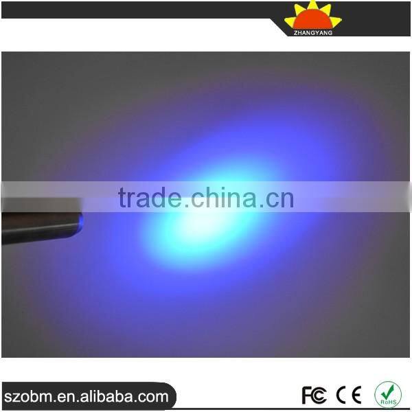 Stainless steel 395nm UV torch led purple light UV flashlight