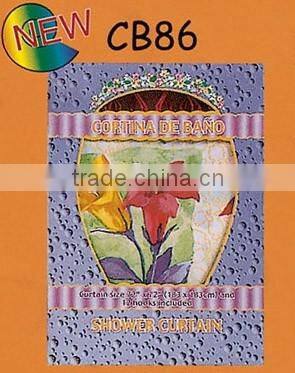 2pcs Plastic shower curtains