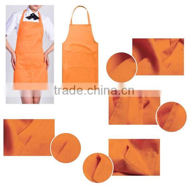 logo can be printedUnisex Restaurant Home Kitchen Cooking Craft Work Commercial Kit Apron With Pockets