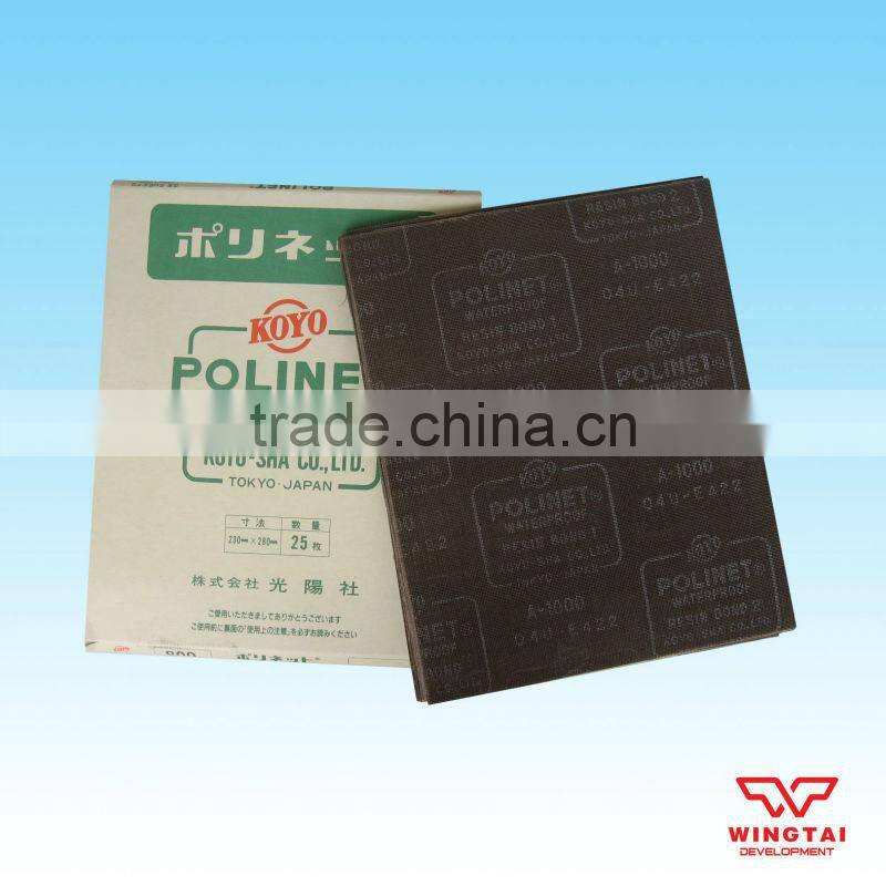 KOYO waterproof POLINET Mesh Abrasive Emery cloth sand screen sheet