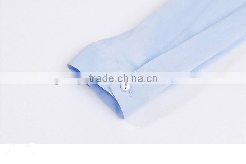 Custom cotton+spandex long sleeve fashion ladies blouses shirts for women