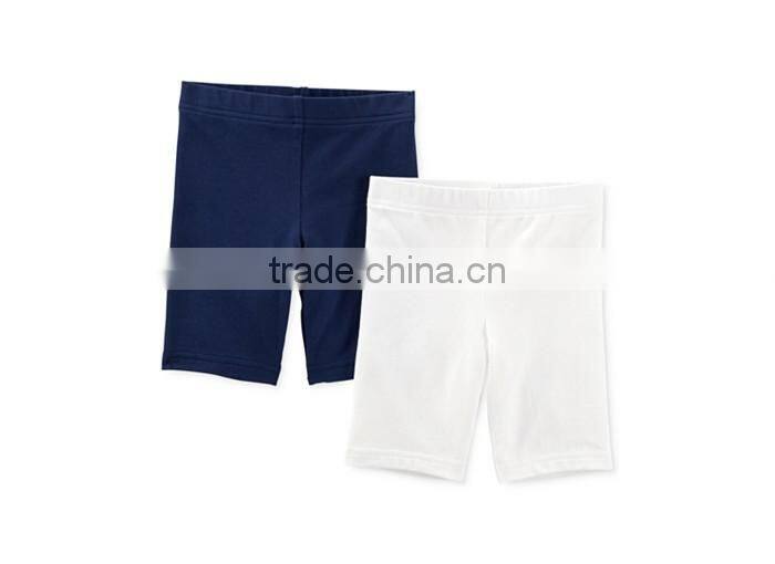 Toddler Girls' Bike Shorts Set whitel and blue