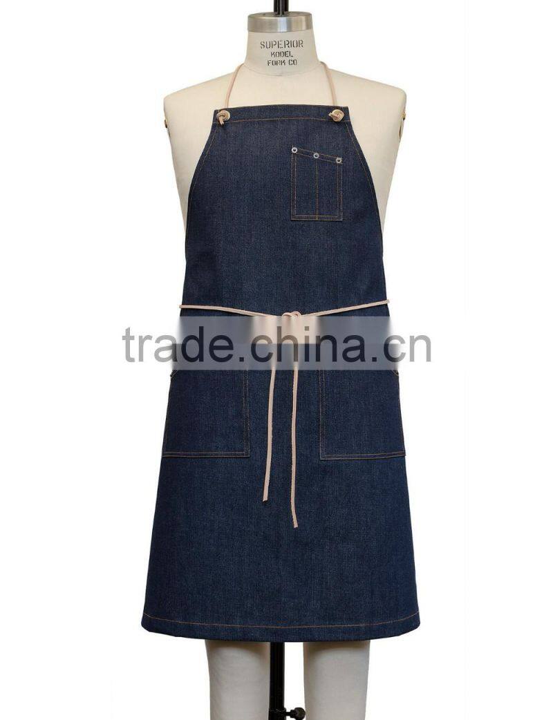 Own factory supply with zipper pocket cotton waist apron