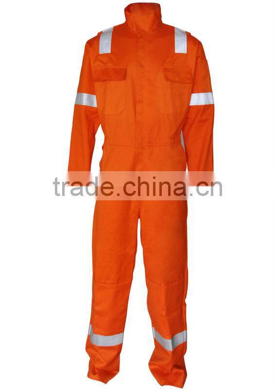 EN1149-3 orange 100 cotton fire retardant clothing for industry workers