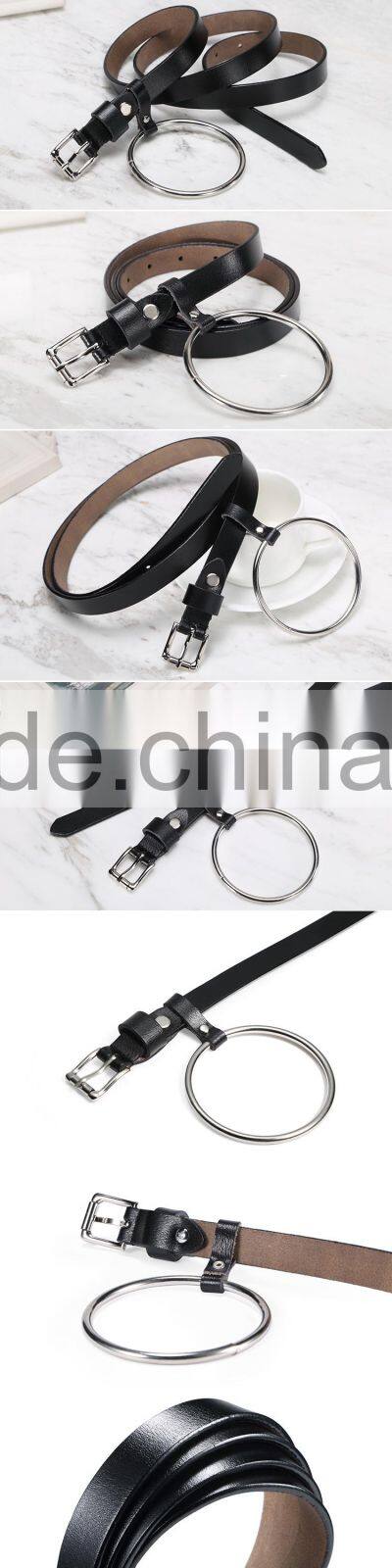 Latest Design Fashion Women Alloy Pin Buckle Belts Hot Sale Popular Casual Genuine Split Cow Leather Belt For Ladies