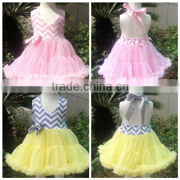 Newest kids wholesale chevron maxi dress