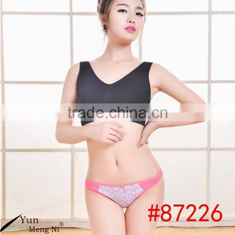 Wholesale printing dotted t back panties cotton panties women thong ladies underwear