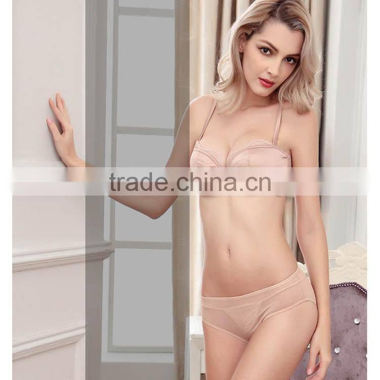 Lovely girl seamless push up lace bra panty set sexy photos