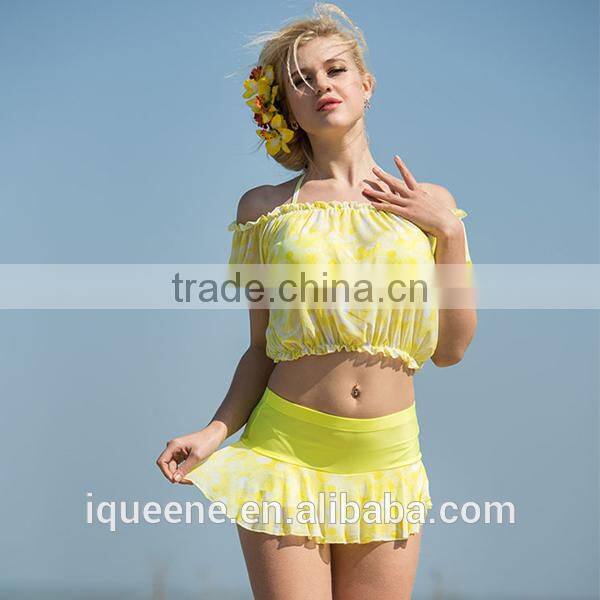 2015 three pieces latest high quality sexy and sweety swimmingsuit lacing beachwear,bikini
