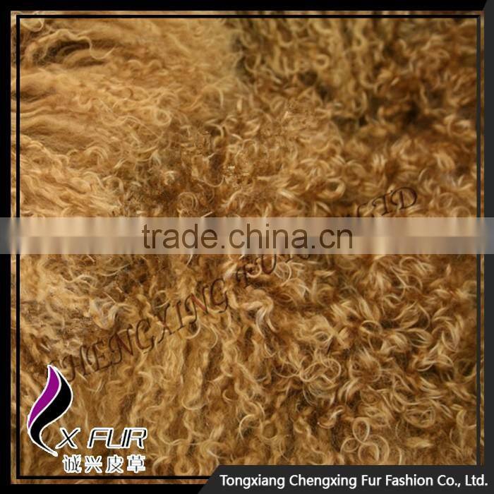 CX-D-23D Home Customize Design Genuine Mongolian Lamb Fur Blanket