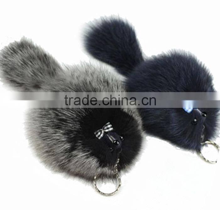 CX-R-11D Fancy Accessory Girls' Genuine Fox Fur Korea Fur Keychain