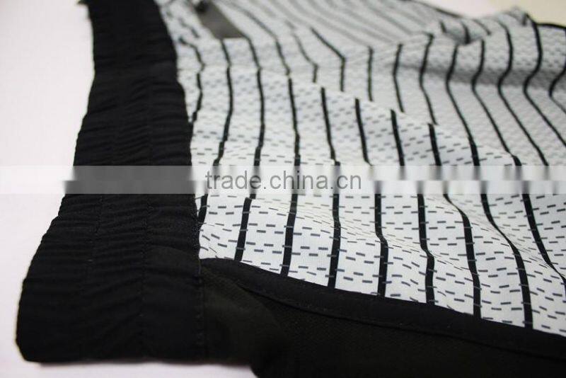 2016 NEW CROSSFIT BLACK AND WHITE STRIPE WOMENS' MMA SHORTS