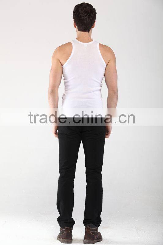 Custom 100%Cotton fitness tank top,100%Cotton GYM tank top
