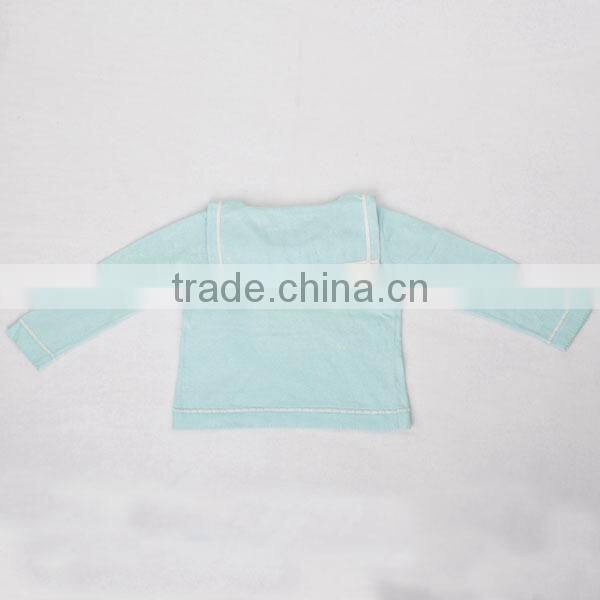 Unisex baby jacquard cotton sweater turn-down collar pullover