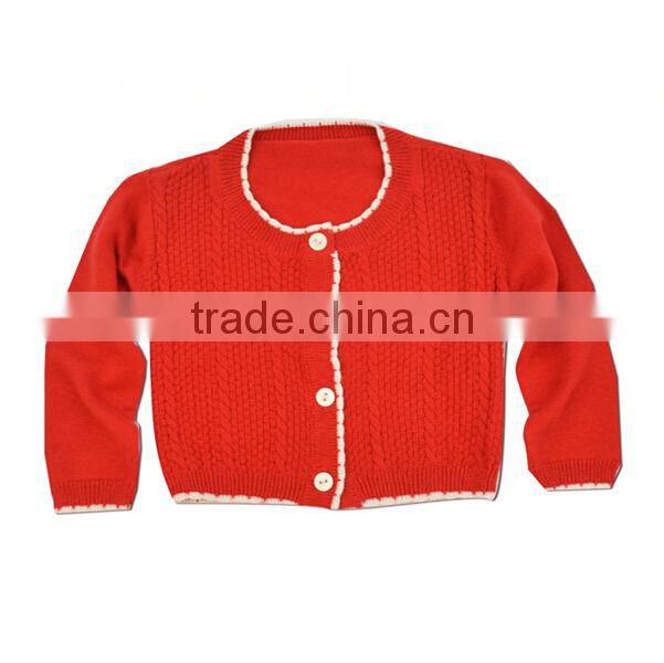 Sweater knit fabric models sweater for girls cardigan sweater