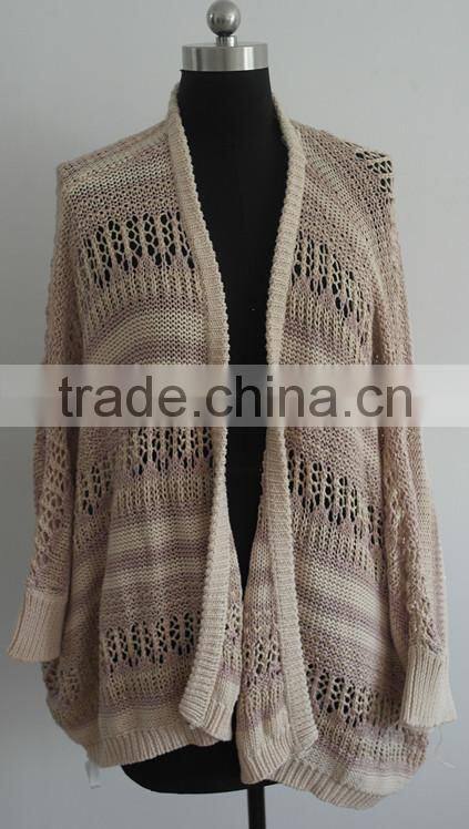 2014 Fashion ladies fancy knitted poncho sweater